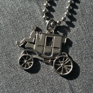 Coach Silver Carriage bag charm